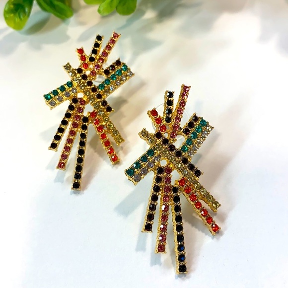 Stunning Multicolor Statement Studs!